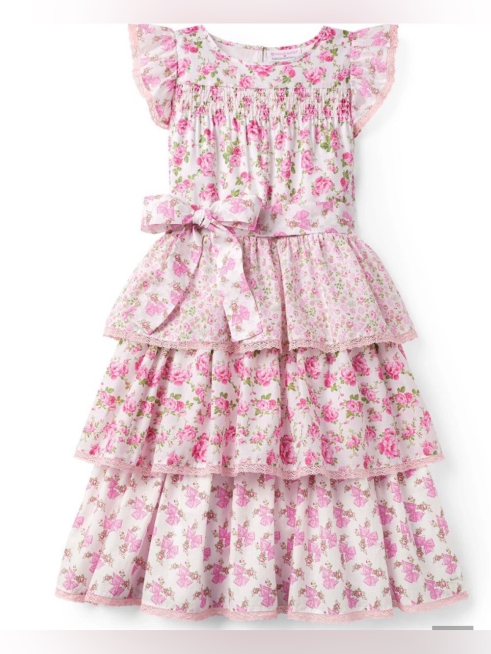 American Girl X Love Shack Fancy Tiered Mixed Floral Girls Garden Party Dress 12